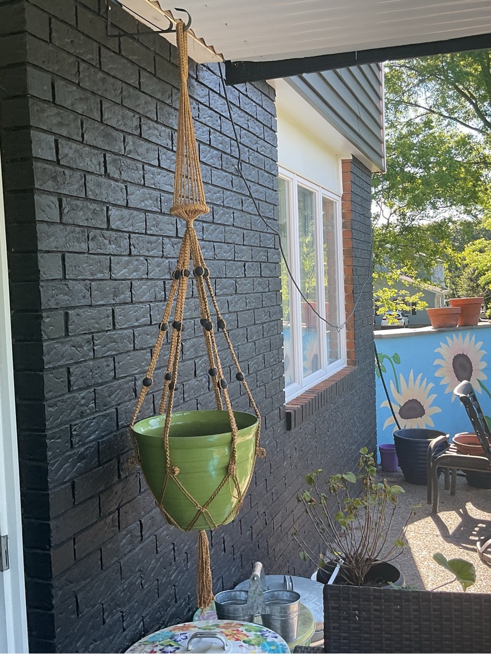 Beaded planter hanger